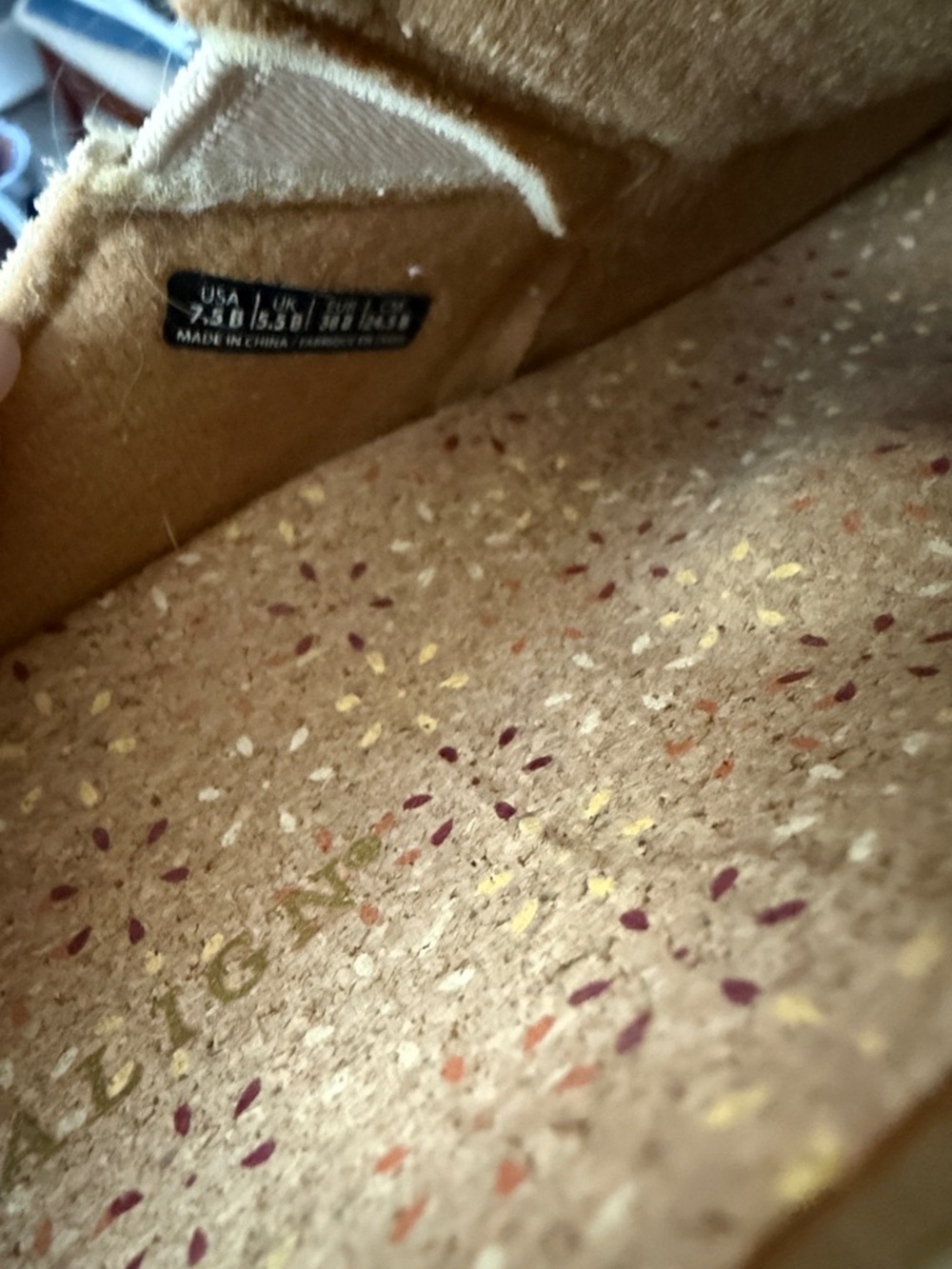 Revitalign Beige Suede Slip-On Clog Mules - Picture 2 of 8